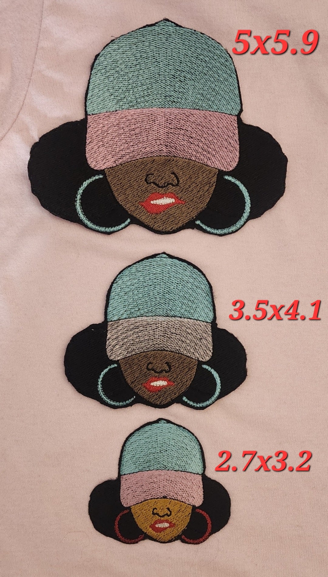 Afro Puff Iron On Patch